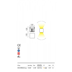 SIENINIS LED ŠVIESTUVAS VARY 20W 3000K tamsiai pilkas kaina