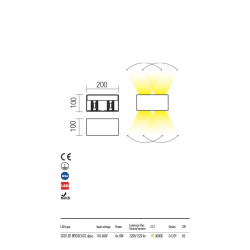 SIENINIS LED ŠVIESTUVAS VARY L20 20W 3000K baltas internetu