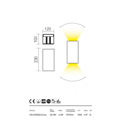 SIENINIS LED ŠVIESTUVAS VARY L12 20W 4000K tamsiai pilkas pigiau