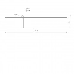 SIENINIS LED ŠVIESTUVAS IMPULSE L110 15W JUODAS pristatymas