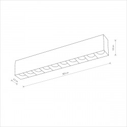 LUBINIS LED ŠVIESTUVAS MIDI 40W 3000K BALTAS pigiau