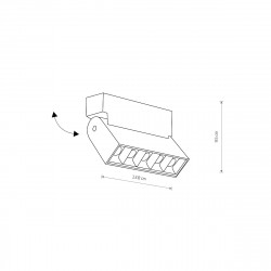 LUBINIS LED ŠVIESTUVAS FOCUS MINI 10W 3000K BALTAS | JUODAS pigiau