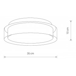 LUBINIS LED ŠVIESTUVAS PAN D35 17W CHROMO SPALVOS pigiau