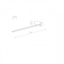 SIENINIS LED ŠVIESTUVAS ARM H65 10W 4000K JUODAS kaina