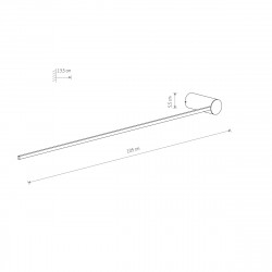 SIENINIS LED ŠVIESTUVAS ARM H105 14W 4000K JUODAS pigiau