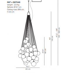 PAKABINAMAS LED ŠVIESTUVAS STOCHASTIC D40 18W BALTAS skubiai