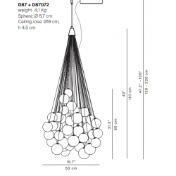 PAKABINAMAS LED ŠVIESTUVAS STOCHASTIC D50 18W BALTAS skubiai