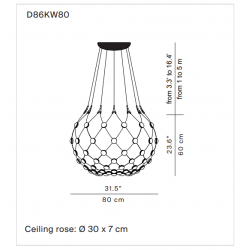PAKABINAMAS LED ŠVIESTUVAS MESH D80 53W kaina
