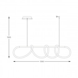 PAKABINAMAS LED ŠVIESTUVAS BALBO L120 45W AUKSO SPALVOS pigiau