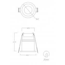 ĮLEIDŽIAMAS LED ŠVIESTUVAS SPARK 3W IP65 JUODAS pigiau