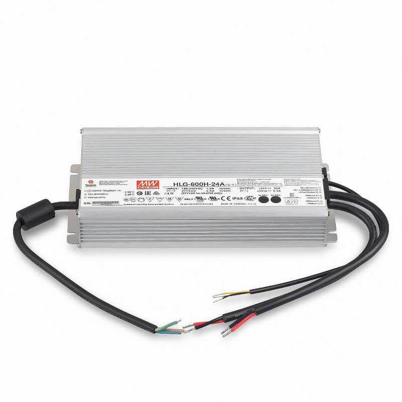 IMPULSINIS LED MAITINIMO ŠALTINIS 600W 24V MEAN WELL HLG-600H-24A
