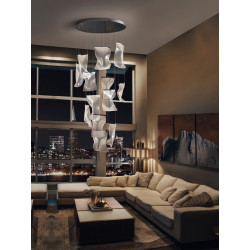 PAKABINAMAS LED ŠVIESTUVAS VELOS 63W CHROMO SPALVOS pristatymas
