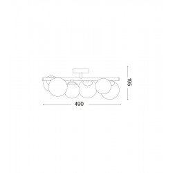 Lubinis | sieninis šviestuvas Perlage PL6 gintaro spalvos