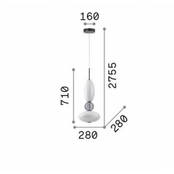 Pakabinamas LED šviestuvas LUMIERE-1 SP 27W baltas pigiau