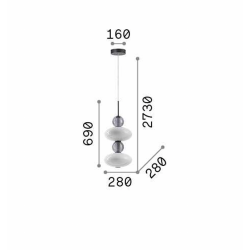 Pakabinamas LED šviestuvas LUMIERE-2 SP 34W baltas kaina