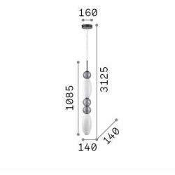 Pakabinamas LED šviestuvas LUMIERE-3 SP 39W baltas