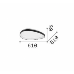 Lubinis LED šviestuvas GEMINI PL D061 29W juodas