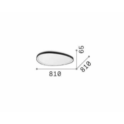 Lubinis LED šviestuvas GEMINI PL D081 41W juodas DALI/PUSH