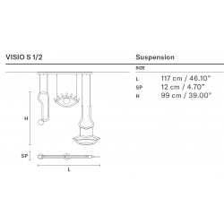 PAKABINAMAS ŠVIESTUVAS VISIO S 1/2 21,6W skubiai