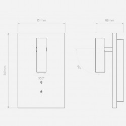 SIENINIS LED ŠVIESTUVAS EDGE READER MINI 8,7W BALTAS internetu