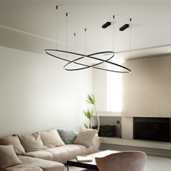 Pakabinamas LED šviestuvas ORACLE SLIM 87W 4000K D150 JUODAS pigiau