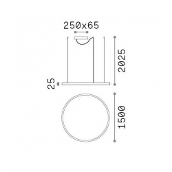 Pakabinamas LED šviestuvas ORACLE SLIM 76W 3000K D150 baltas DALI/PUSh kaina