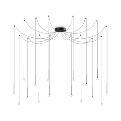 Pakabinamas LED šviestuvas LUCCIOLA SP16 16W juodas