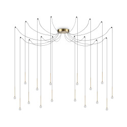 Pakabinamas LED šviestuvas LUCCIOLA SP16 16W aukso spalvos kaina