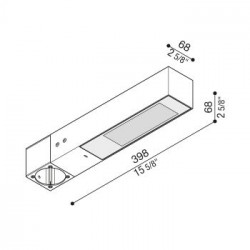PASTATOMAS LED ŠVIESTUVAS FLAG 330 POST 19W ANTRACITO SPALVOS kaina