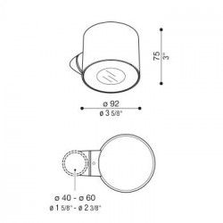 PASTATOMAS LED ŠVIESTUVAS CLIC 5W JUODAS pigiau