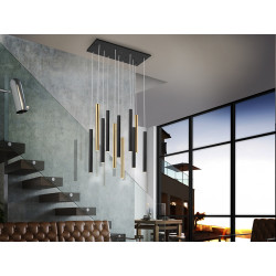 PAKABINAMAS LED ŠVIESTUVAS VARAS 11 55W JUODAS | AUKSO SPALVOS pigiau