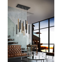 PAKABINAMAS LED ŠVIESTUVAS VARAS 11 55W JUODAS | AUKSO SPALVOS kaina