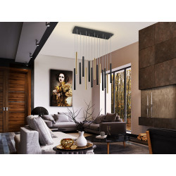PAKABINAMAS LED ŠVIESTUVAS VARAS 14 70W H140 JUODAS | AUKSO SPALVOS kaina