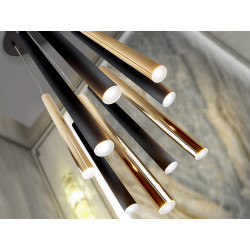 PAKABINAMAS LED ŠVIESTUVAS VARAS 25 125W H300 JUODAS | AUKSO SPALVOS kaina