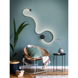 SIENINIS LED ŠVIESTUVAS GRAFOS L94 19,5W JUODAS kaina