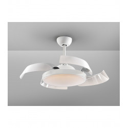 LUBINIS LED ŠVIESTUVAS ENZO SU VENTILIATORIUMI 36W CCT BALTAS kaina
