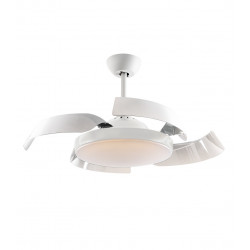 LUBINIS LED ŠVIESTUVAS ENZO SU VENTILIATORIUMI 36W CCT BALTAS