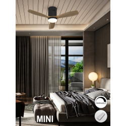 LUBINIS LED ŠVIESTUVAS SIROCO MINI SU VENTILIATORIUMI 24W CCT RUDAS | JUODAS skubiai