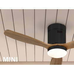 LUBINIS LED ŠVIESTUVAS SIROCO MINI SU VENTILIATORIUMI 24W CCT RUDAS | JUODAS pigiau
