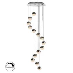 PAKABINAMAS LED ŠVIESTUVAS SPHERE D50 50W CHROMO SPALVOS