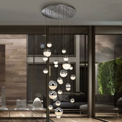 PAKABINAMAS LED ŠVIESTUVAS SPHERE D83 147,6W CHROMO SPALVOS