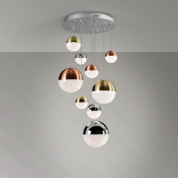 PAKABINAMAS LED ŠVIESTUVAS SPHERE D50 54W ŽALVARIO | VARIO | CHROMO SPALVOS kaina