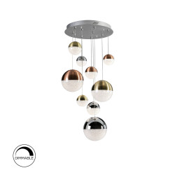 PAKABINAMAS LED ŠVIESTUVAS SPHERE D50 54W ŽALVARIO | VARIO | CHROMO SPALVOS