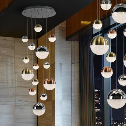 PAKABINAMAS LED ŠVIESTUVAS SPHERE D60 78,6W ŽALVARIO | VARIO | CHROMO SPALVOS internetu
