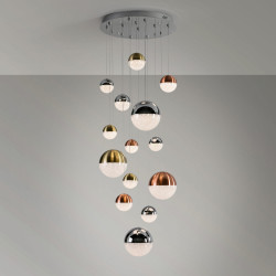 PAKABINAMAS LED ŠVIESTUVAS SPHERE D60 78,6W ŽALVARIO | VARIO | CHROMO SPALVOS kaina