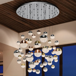 PAKABINAMAS LED ŠVIESTUVAS SPHERE D140 288W ŽALVARIO | VARIO | CHROMO SPALVOS pigiau