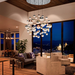 PAKABINAMAS LED ŠVIESTUVAS SPHERE D140 288W ŽALVARIO | VARIO | CHROMO SPALVOS kaina