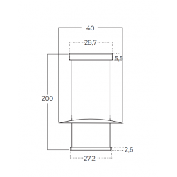 PAKABINAMAS LED ŠVIESTUVAS PORTOFINO D40 23W pigiau
