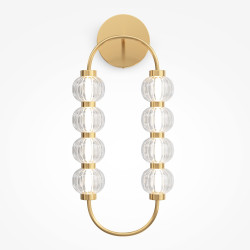 Sieninis LED šviestuvas AMULET 16W aukso spalvos kaina