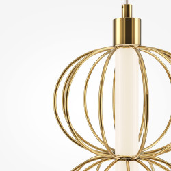 Pakabinamas LED šviestuvas GOLDEN CAGE 17W aukso spalvos pigiau